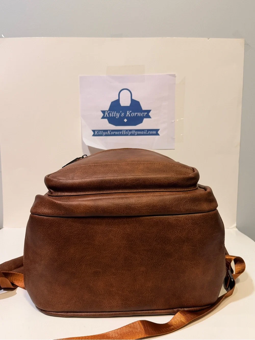 NWT Latmap Vegan Leather Casual Laptop Backpack - Brown